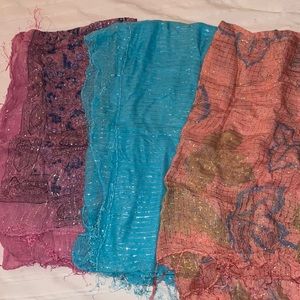 3 sheer Square Scarfs | bundle of 3